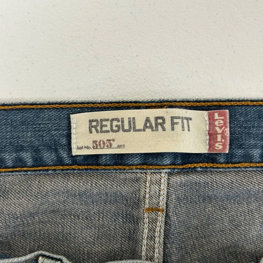 Levi's 505 Regular Fit Jeans Mens 38x30 Blue Straight Leg Denim 2007